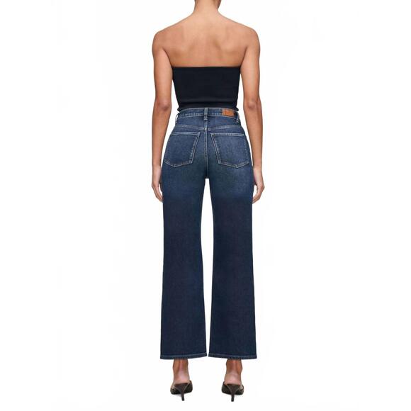 NEW DL1961 - WOMEN'S karmine refined wide leg jeans in blue - Picture 4 of 6